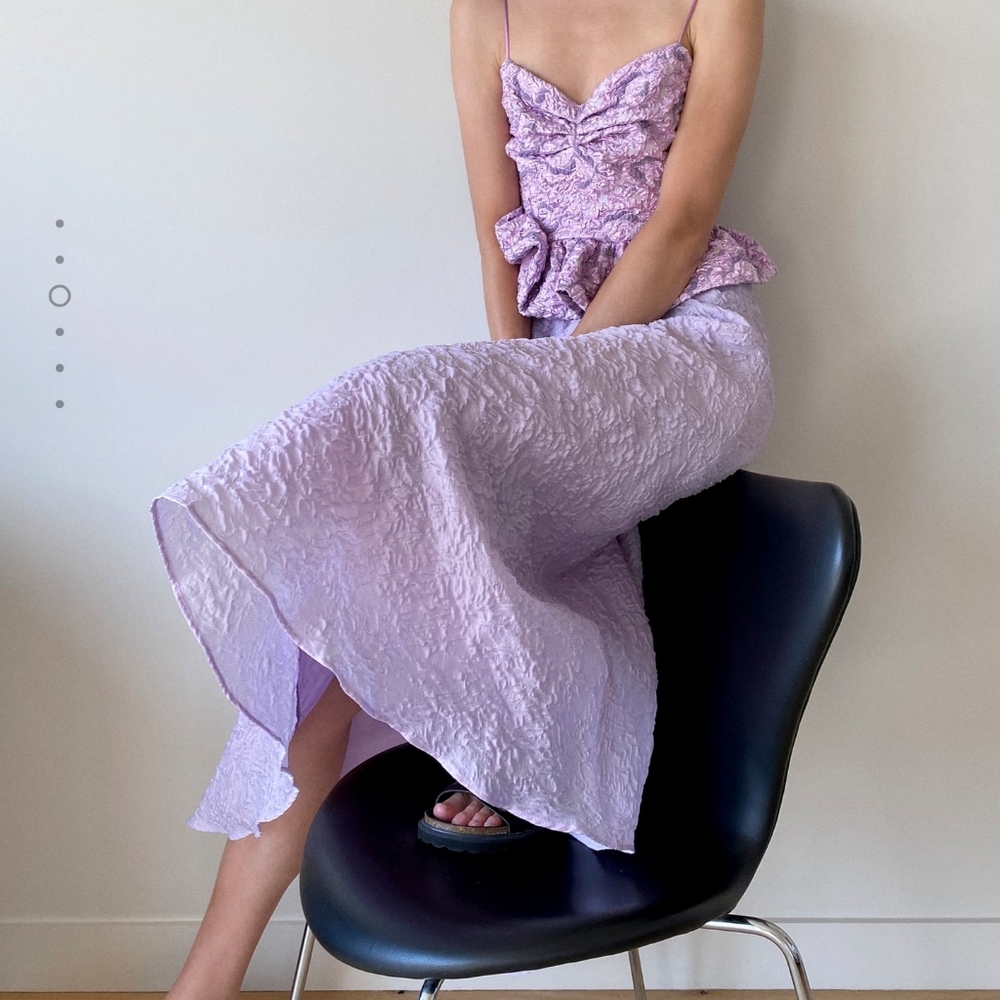ZARA Limited edition asymmetrical skirt color lilac peplum bloggers favorite - Picture 11 of 16